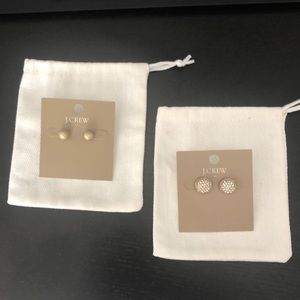 Pair of J.CREW earrings with dust bags.
